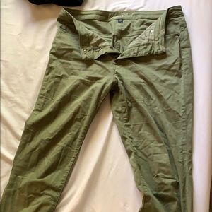 Green skinny pants. From target